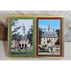 Vintage Congress Playing Cards Double Deck Williamsburg Scenes